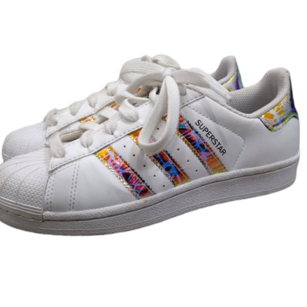 ADIDAS Shoes Superstar Sneakers Size 4 Rainbow AMAZING HOLIDAY GIFT
